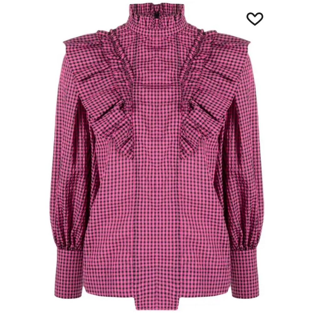 GANNI Ruffle Collar blouse size 36/S